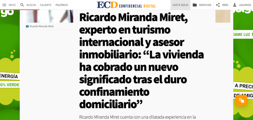 Entrevista a Ricardo Miranda Miret en El Confidencial Digital